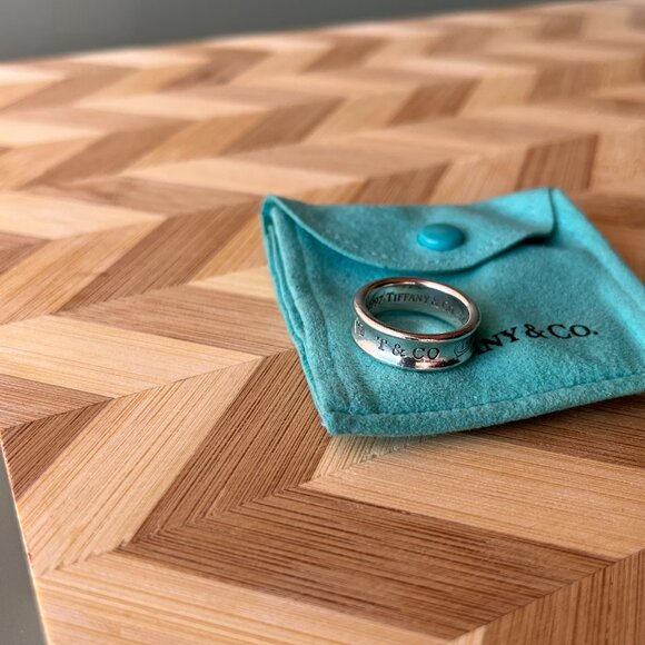 Tiffany & Co. Sterling Silver '1837 T & Co' Ring - Picture 5 of 8